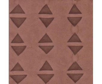 Nepaali paber MUSTRIGA 50x75cm - kolmnurgad, punakaspruun